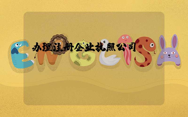 办理注册企业执照公司/